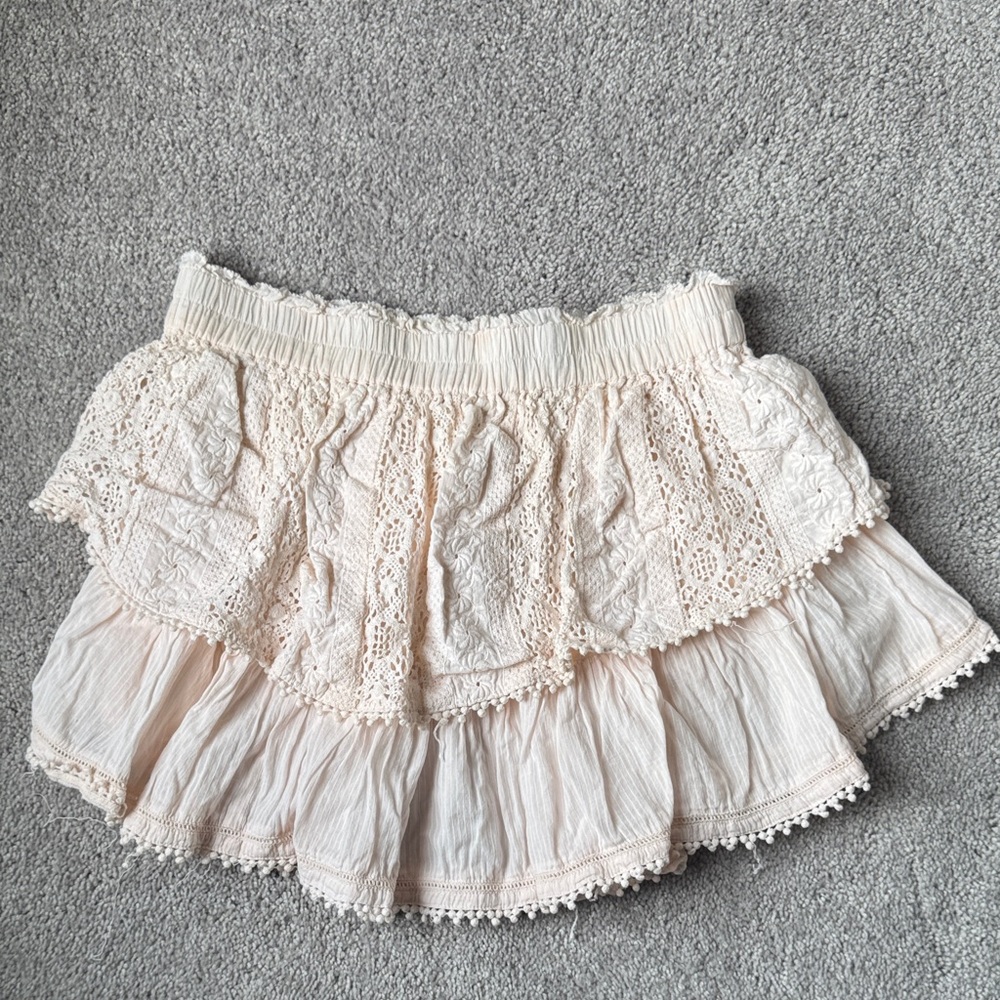 SAYLOR Cream Mini Skirt